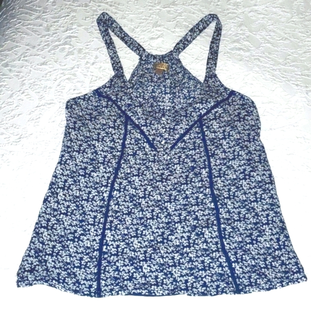 Princess Vera Wang Blue Floral Tank Top | XS
